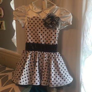 Black and white dance costume